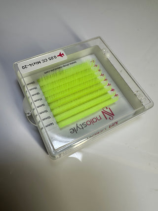 .05 Curvatura CC  Amarillo Neon-Neon  Yellow Mix Mini Largo Extremo