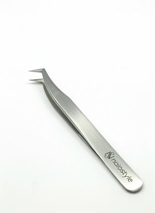 Pinza de volumen #5 Plata L shape con Fiber Tip