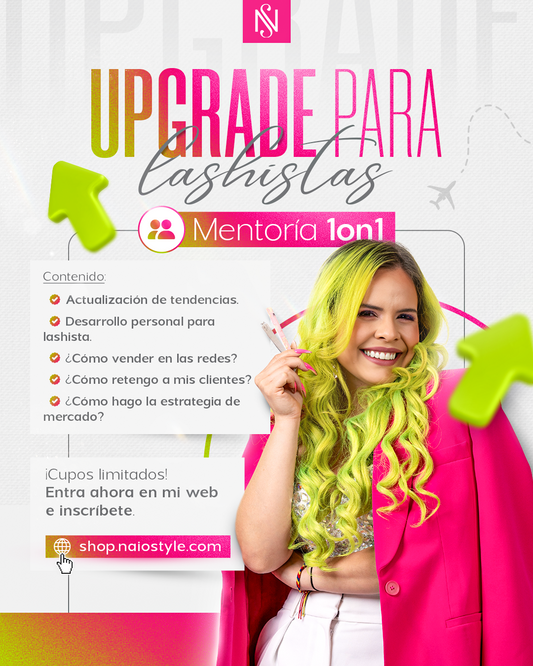 CURSO Upgrade para Lashista Mentoria Privada 2 Horas de Clase