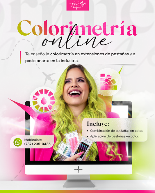 CURSO Colorimetría | Aprende a aplicar color en las extensiones de pestañas - Curso Online